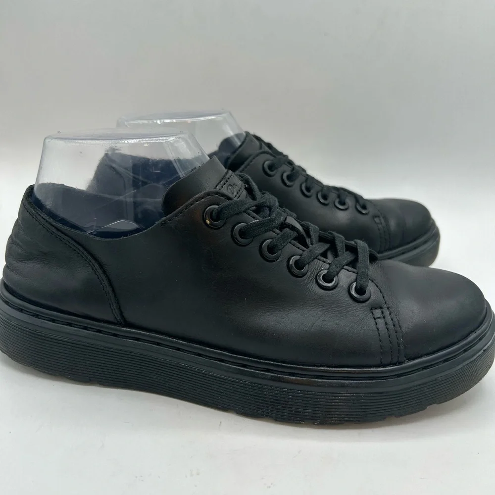 Dr. Martens Docs Dante 6 Eye Leather Shoes in Black Sneaker, Grunge Y2K men’s 6 - Picture 5 of 13